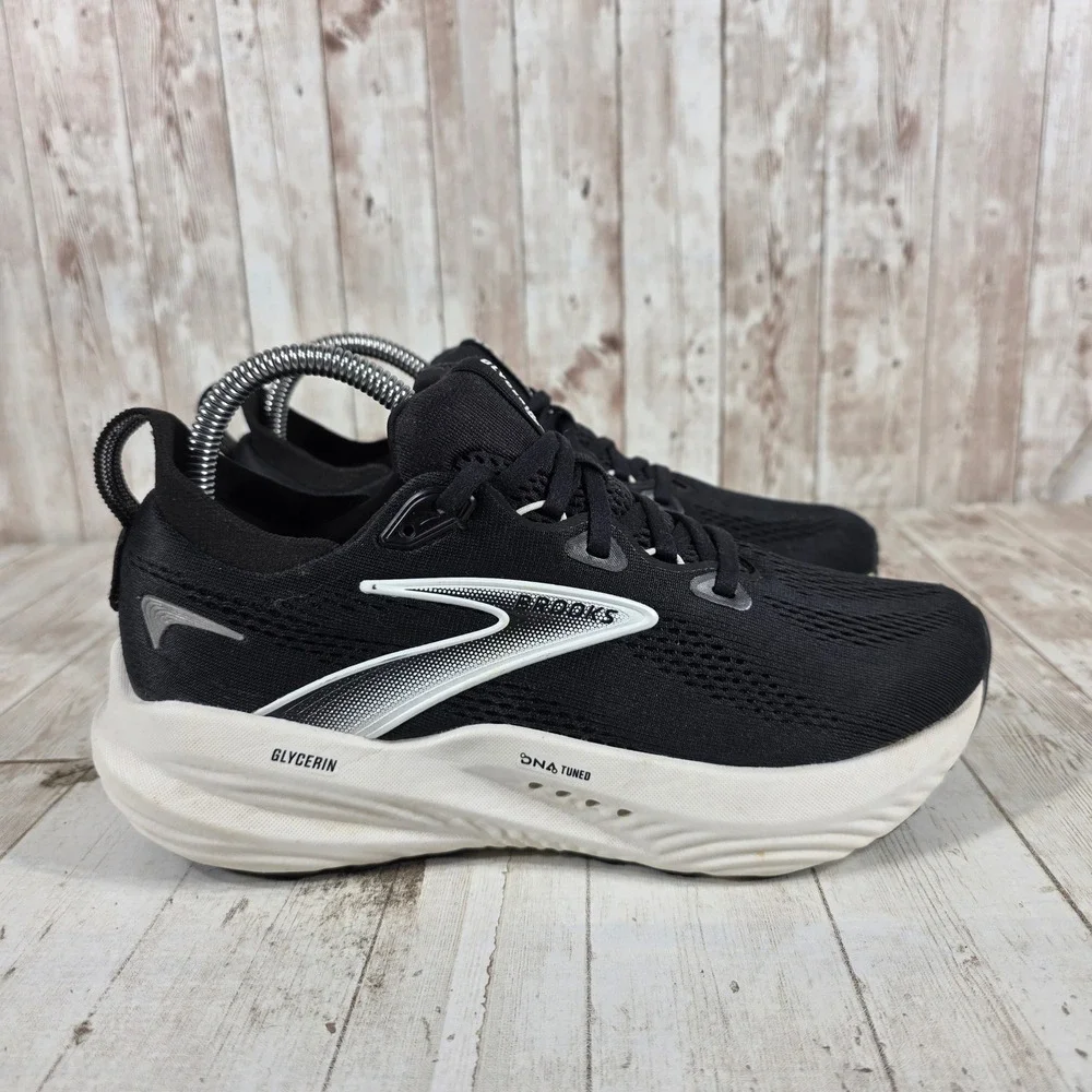 Brooks Glycerin 22 Womens Running Shoes Black White 1204341B090 Size 7 Medium B